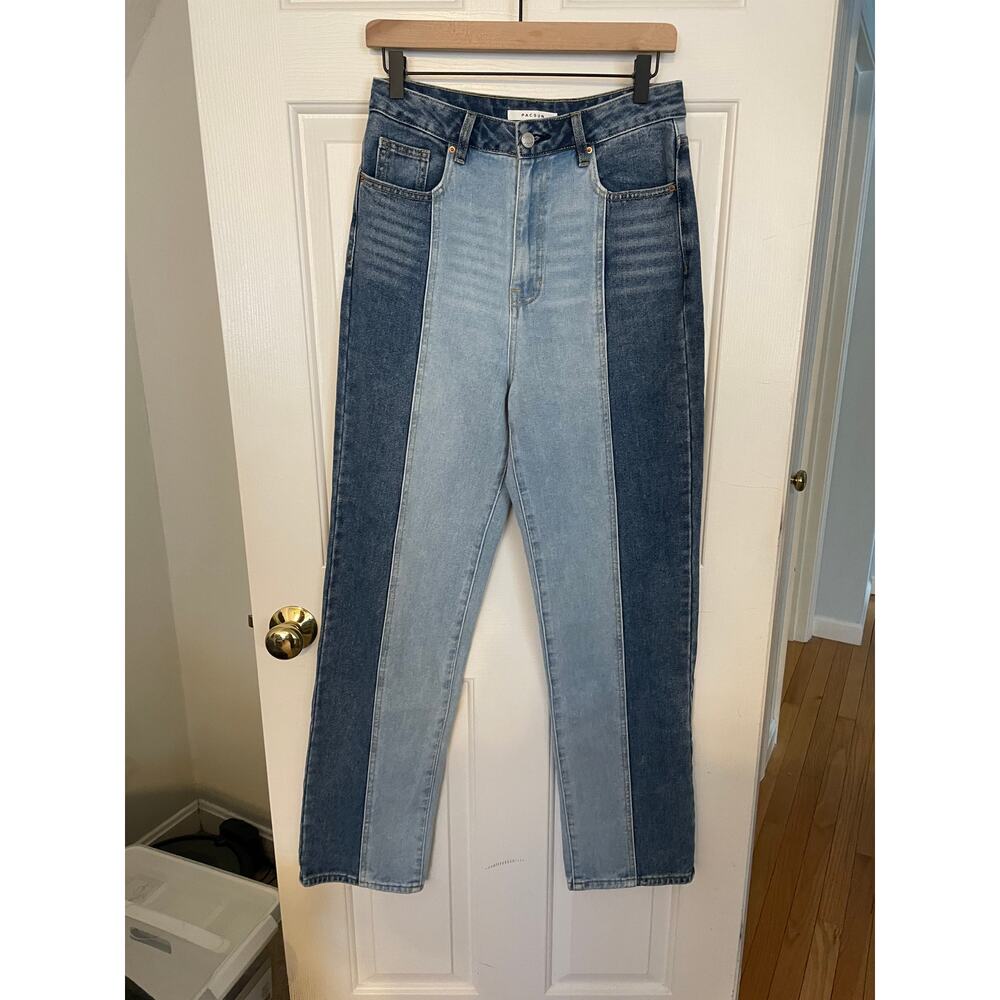 Pacsun Womens Jeans Size 28 90s Boyfriend Two Toned All Cotton Medium Light Wash